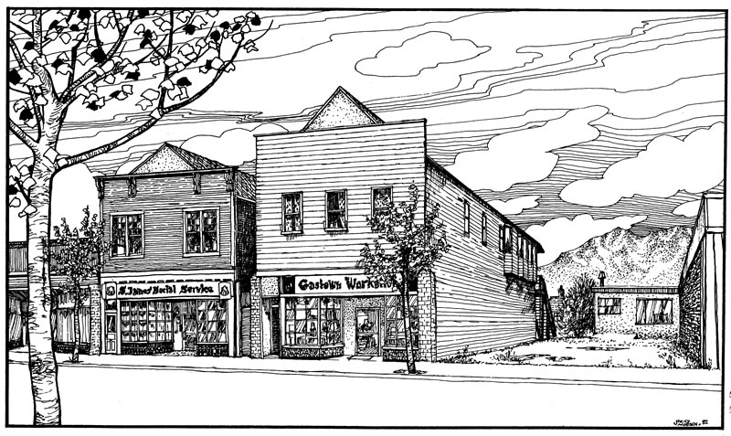 St. James Social Services and The Gastown Workshop 1982  drawn by Fritz Jacobsen